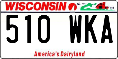 WI license plate 510WKA