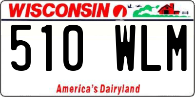WI license plate 510WLM