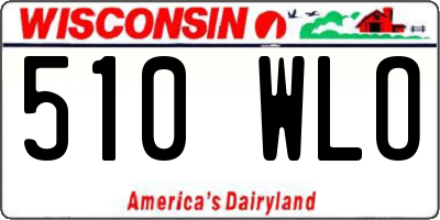 WI license plate 510WLO