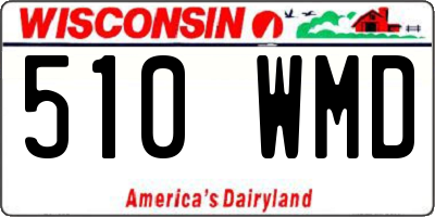 WI license plate 510WMD
