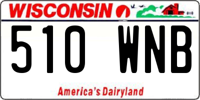 WI license plate 510WNB