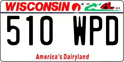 WI license plate 510WPD