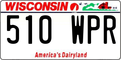 WI license plate 510WPR