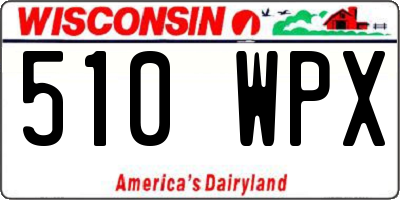 WI license plate 510WPX