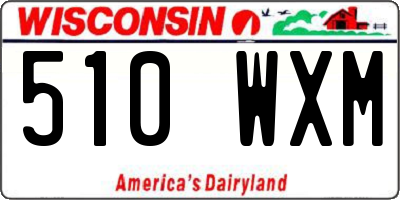WI license plate 510WXM