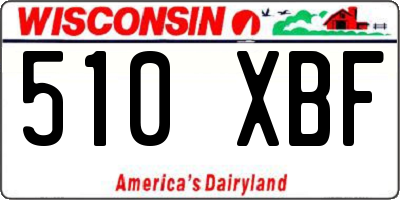 WI license plate 510XBF