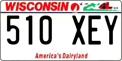 WI license plate 510XEY