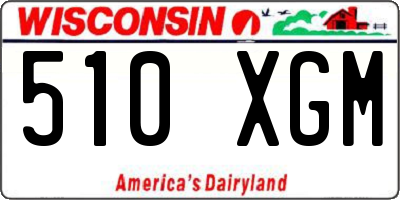 WI license plate 510XGM