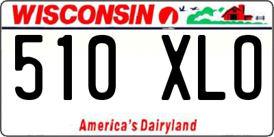 WI license plate 510XLO