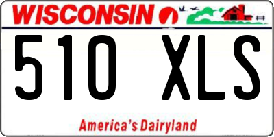 WI license plate 510XLS