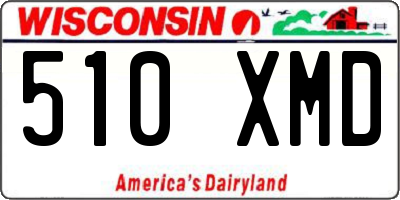 WI license plate 510XMD