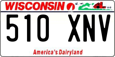 WI license plate 510XNV