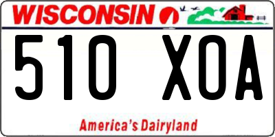 WI license plate 510XOA