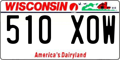 WI license plate 510XOW
