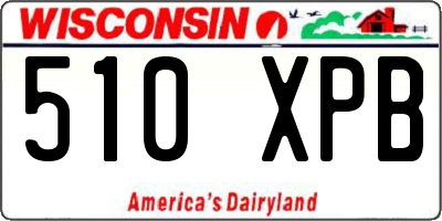 WI license plate 510XPB
