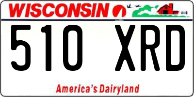 WI license plate 510XRD