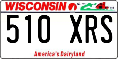 WI license plate 510XRS