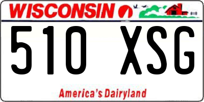 WI license plate 510XSG