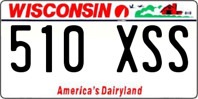 WI license plate 510XSS