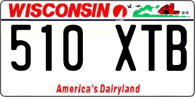 WI license plate 510XTB