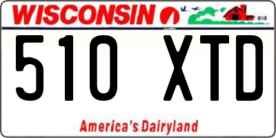 WI license plate 510XTD