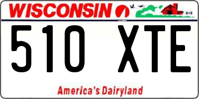 WI license plate 510XTE