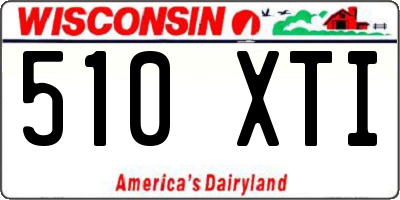 WI license plate 510XTI