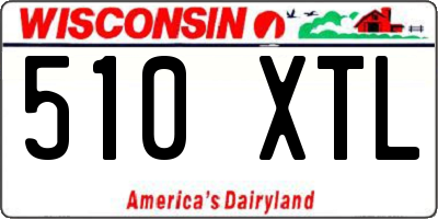 WI license plate 510XTL