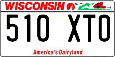 WI license plate 510XTO