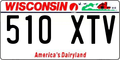 WI license plate 510XTV