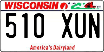 WI license plate 510XUN