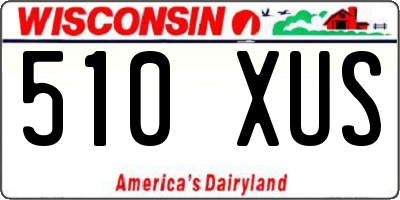 WI license plate 510XUS