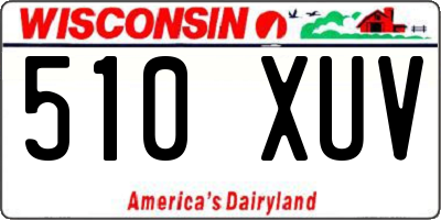WI license plate 510XUV