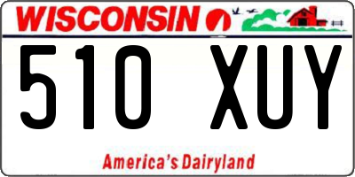 WI license plate 510XUY
