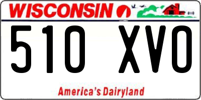 WI license plate 510XVO