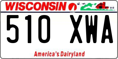 WI license plate 510XWA