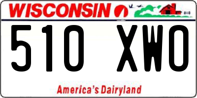 WI license plate 510XWO