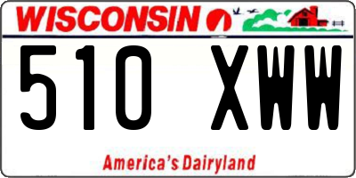 WI license plate 510XWW