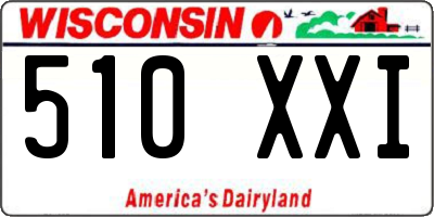 WI license plate 510XXI