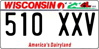 WI license plate 510XXV