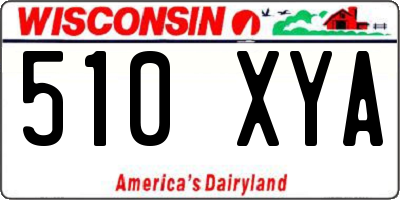 WI license plate 510XYA