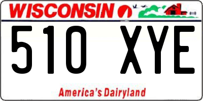 WI license plate 510XYE
