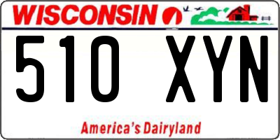 WI license plate 510XYN
