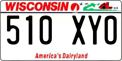 WI license plate 510XYO