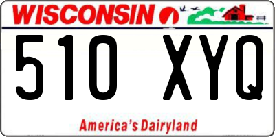 WI license plate 510XYQ
