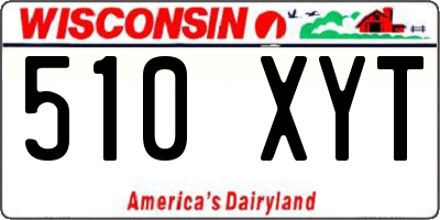 WI license plate 510XYT