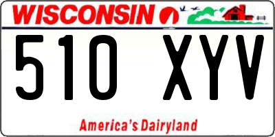 WI license plate 510XYV