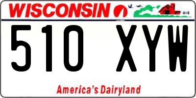 WI license plate 510XYW