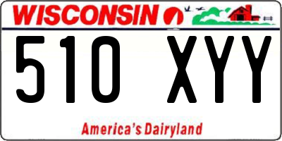 WI license plate 510XYY