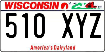 WI license plate 510XYZ